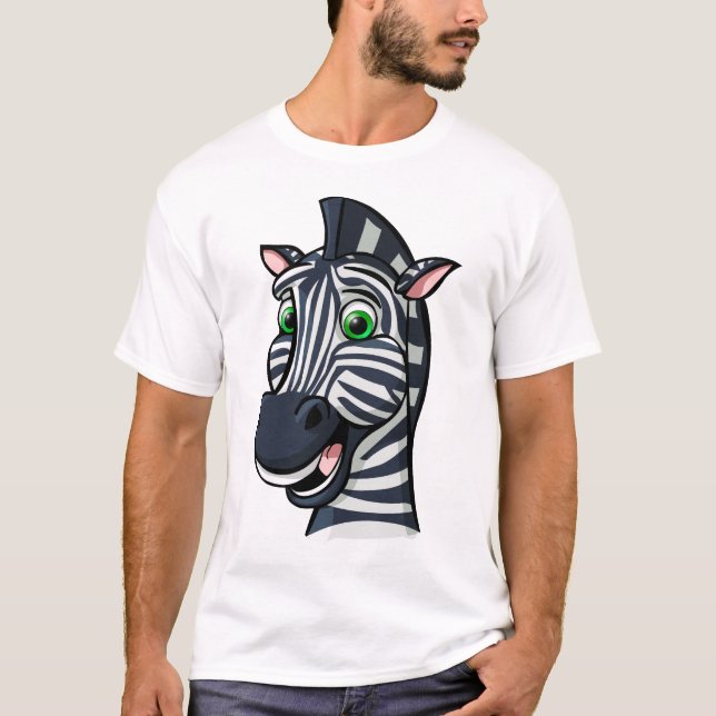 Camiseta Zebra dos desenhos animados (Frente)