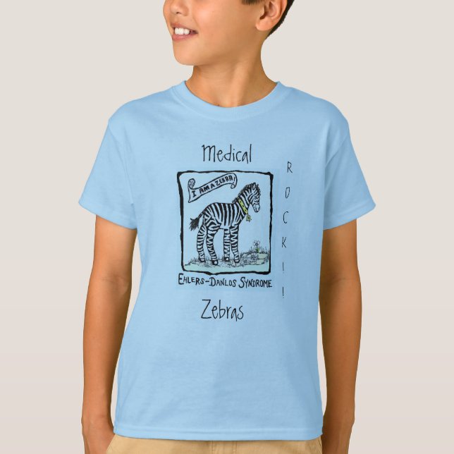Camiseta Zebra-EDS, Medicina, Zebras, ROCK! (Frente)