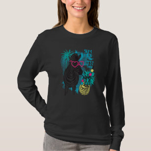 Camiseta Zebra Em Uma Praia Com Palmeira De Abacaxi