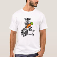 Zebra Feliz e Fofo com Cenoura Desenho Animado Div