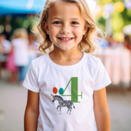 Camiseta Zebra Festa de aniversário de Ano Grande