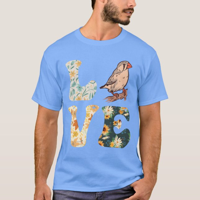 Camiseta Zebra Finch AMA Aromas de pássaros Finches retro (Frente)