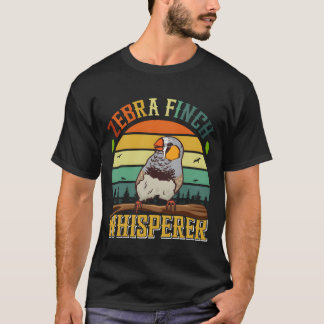 Camiseta Zebra Finch Whisperer, amante de pássaros Finch, f