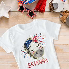 Camiseta Zebra Flag Hair Tie and Fireworks Personalizados