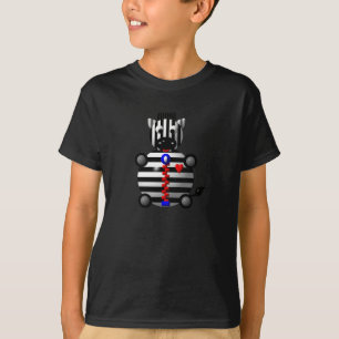Camiseta Zebra fofo com um zíper