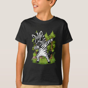Camiseta Zebra Fofo Dançando Dab Zebra Engraçado Animal