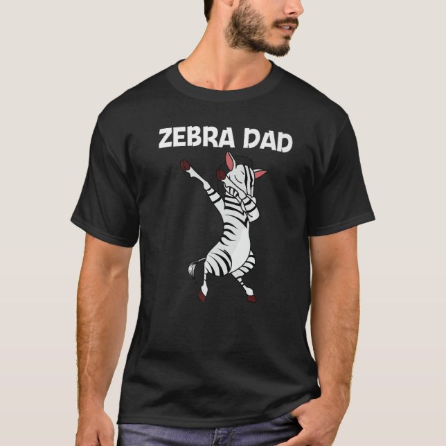 Camiseta Zebra For Dad Father African Zoo Animal (Frente)