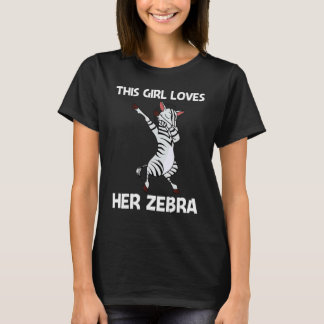 Camiseta Zebra For Girls Kids African Zoo Animal