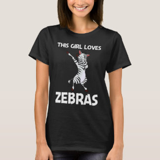 Camiseta Zebra For Girls Kids African Zoo Animal 1