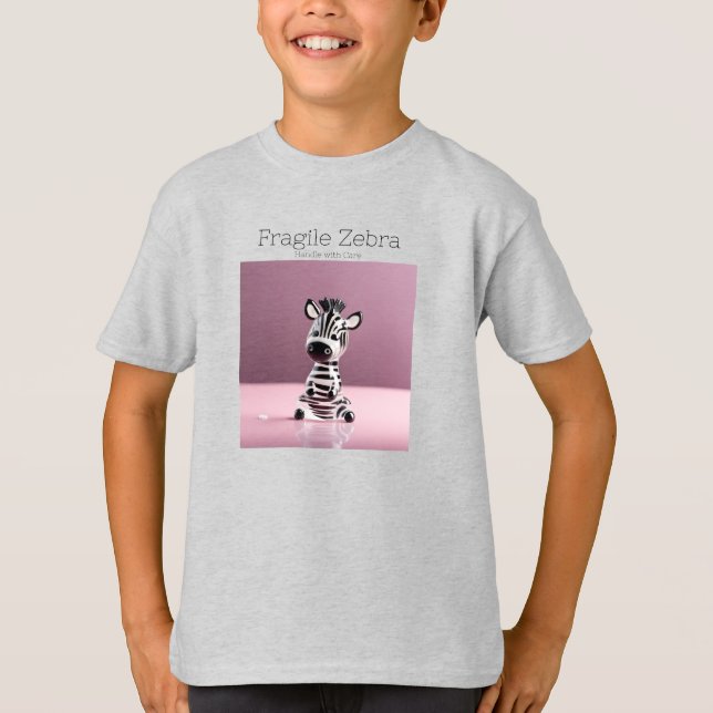 Camiseta Zebra Frágil: Lidar com cuidado (Frente)