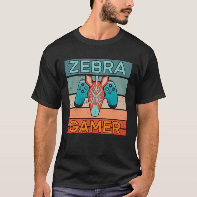 Camiseta Zebra Gamer Africa Gaming Game Animal Zebra (Frente)