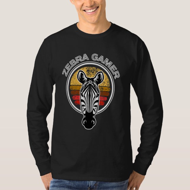 Camiseta Zebra Gamer Can't Hear You I'm Gaming Zebra Gamer  (Frente)