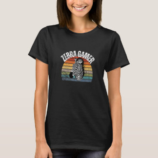 Camiseta Zebra Gamer Graphic Design For Gamer Kids Premium_