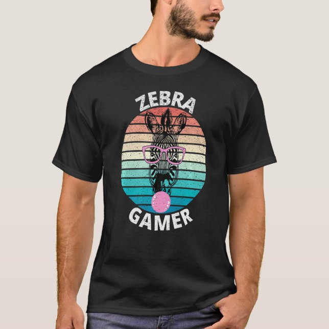 Camiseta Zebra Gamer Graphic For Gamer Kids Men & Women  (Frente)