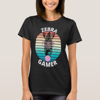 Camiseta Zebra Gamer Graphic Para Crianças Jogadoras