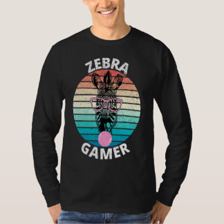 Camiseta Zebra Gamer Graphic Para Crianças Jogadoras