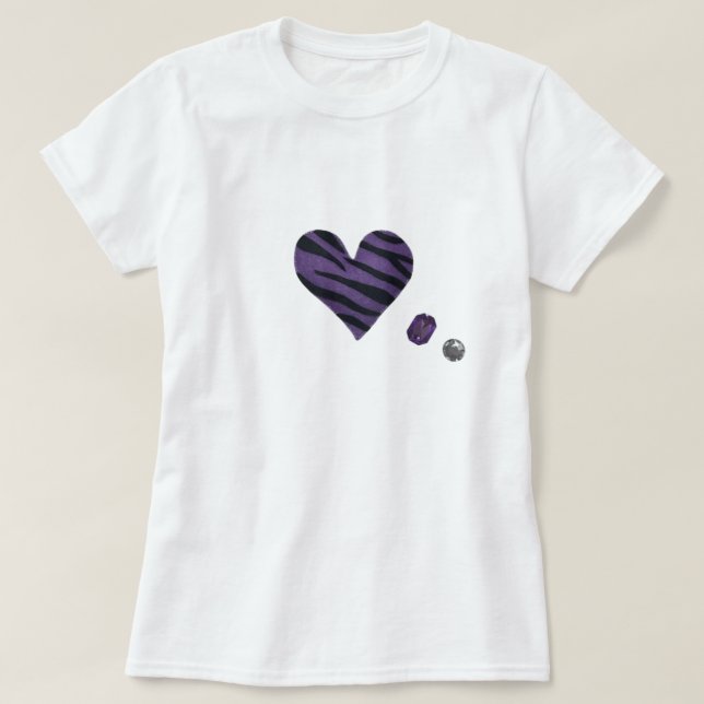 Camiseta Zebra-heart (Frente do Design)