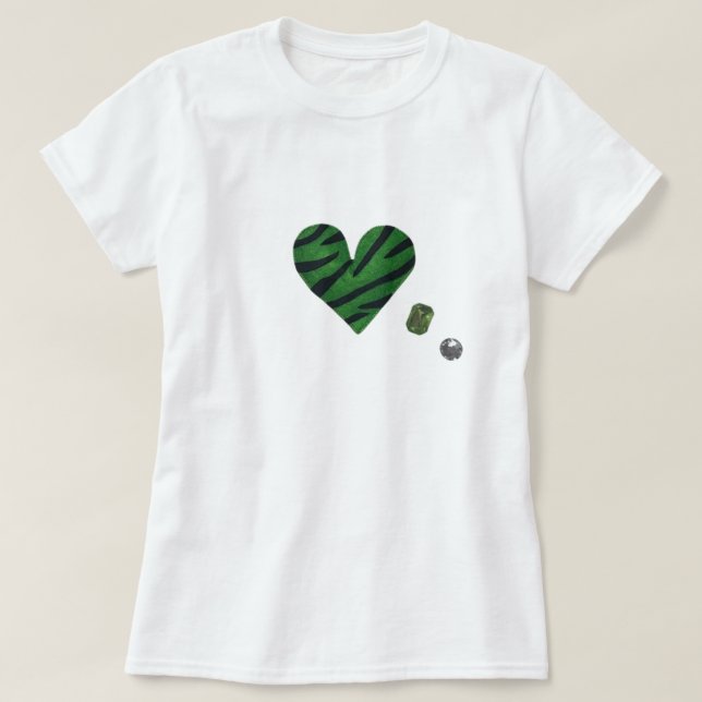 Camiseta Zebra-heart (Frente do Design)
