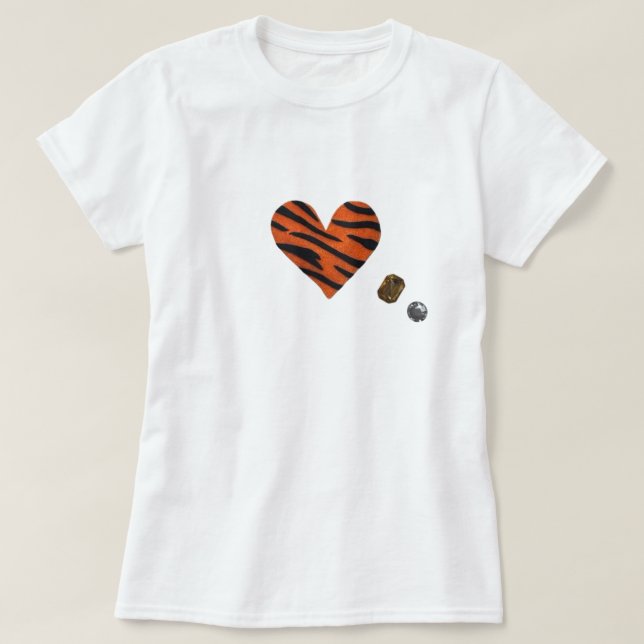 Camiseta Zebra-heart (Frente do Design)