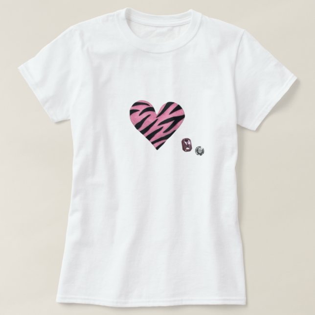 Camiseta Zebra-heart (Frente do Design)