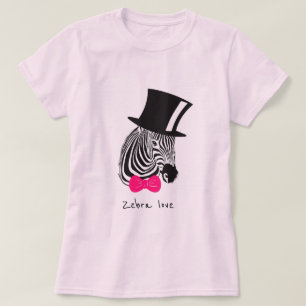 Camiseta Zebra, Hipster de slogan do amor