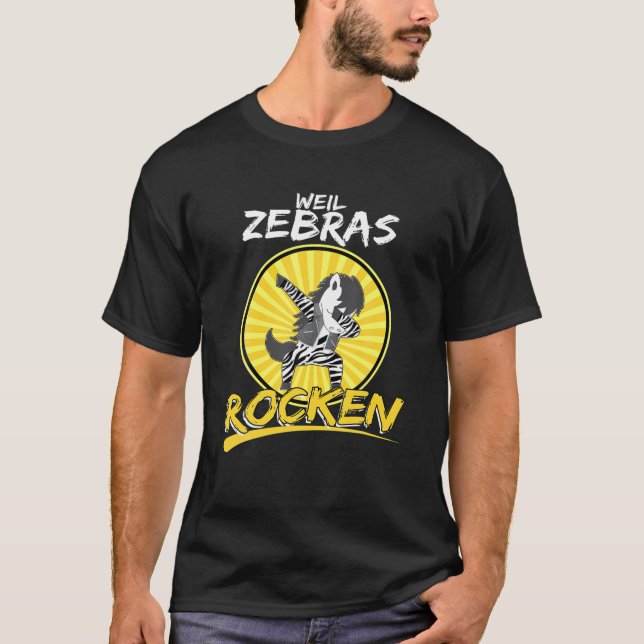 Camiseta Zebra infantil Porque Zebras Rock Legal Dab Zebr (Frente)