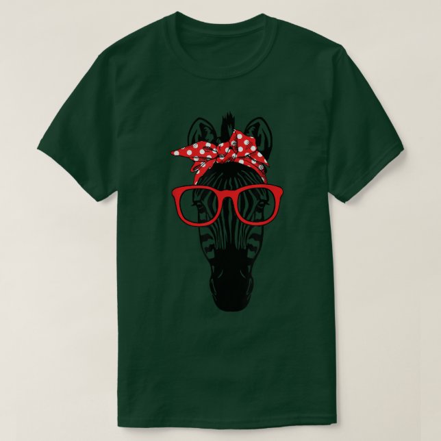 Camiseta Zebra legal Montanha com Bandana e Glas (Frente do Design)