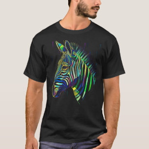Camiseta Zebra Lover Trabalho de arte Animal Motif Zebra 14