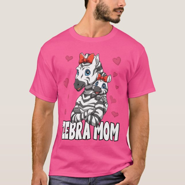 Camiseta Zebra Mãe Dia de as mães Mãe Mãe Mãe para Mãe e Se (Frente)
