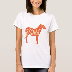 Camiseta Zebra - Mandarim e laranja claro