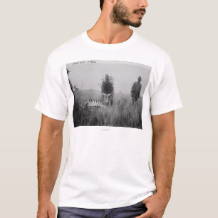 Camiseta Zebra matada por nativos na fotografia de África