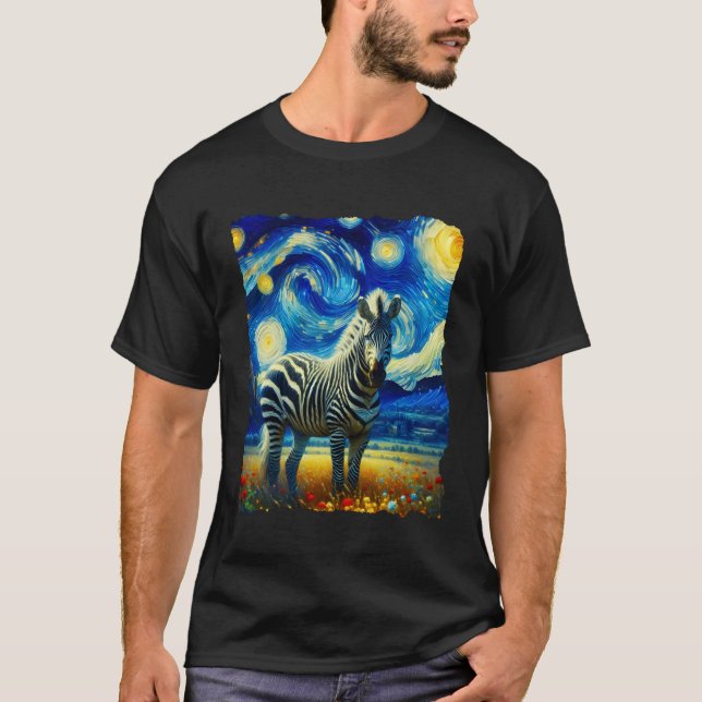 Camiseta Zebra Noite Estrelada Zebra (Frente)