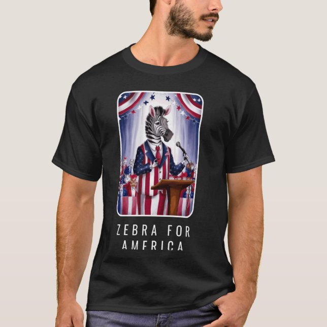 Camiseta Zebra Para A América Zebra Em Podium No Outfi De B (Frente)