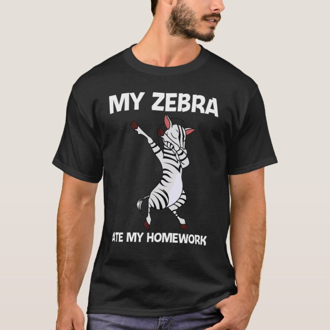 Camiseta Zebra Para Crianças Meninos Zoológico Africano (Frente)
