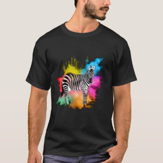 Camiseta Zebra para Homens Na África Animal Selvag