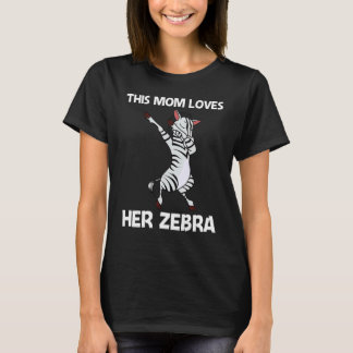 Camiseta Zebra Para Mãe Mãe Africana Zoológico Animal