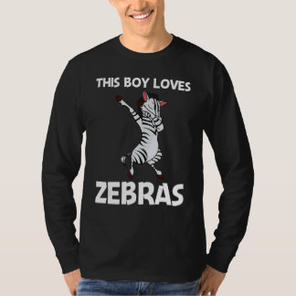 Camiseta Zebra Para Meninos Crianças Animal De Zoológico Af