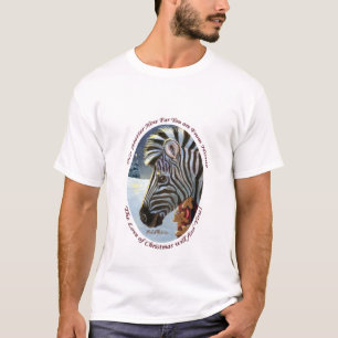 Camiseta Zebra para o t-shirt do adulto do Natal