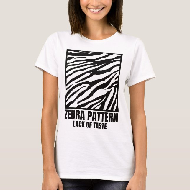 Camiseta Zebra Patterno Mau Sabor Vítima (Frente)