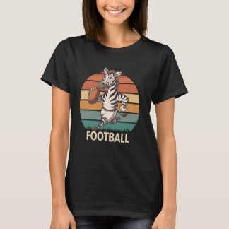Camiseta zebra Playing American Football retro vintage zebr