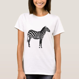 Camiseta Zebra - preto e branco