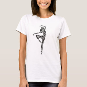 Camiseta Zebra Print Dancer Rapariga Ballerina Black Whit