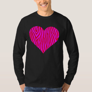 Camiseta Zebra Print Heart Love Graphic Cute Valentines Day