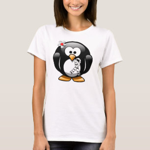 Camiseta Zebra Print Ribbon Penguin