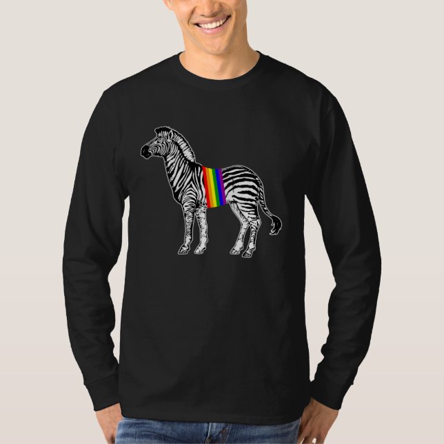 Camiseta Zebra Rainbow Pride  DNA Pride LGBT (Frente)