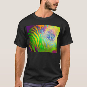 Camiseta Zebra selvagem psicadélico da vida