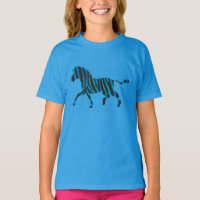 Zebra Silhueta Negra e Azul