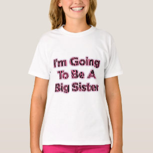Camiseta Zebra Striped Eu vou ser uma grande irmã