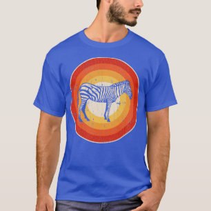 Camiseta Zebra Sunset Retro para Homens Meninas Crianças A
