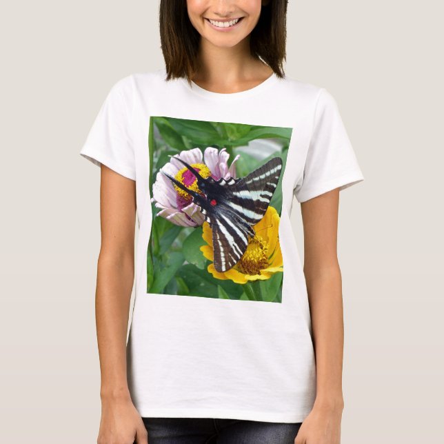 Camiseta Zebra Swallowtail+Besouro Japonês (Frente)